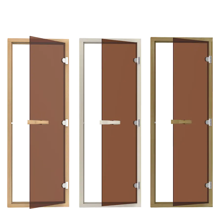 Bronze Glass Reversible Sauna Door Standard