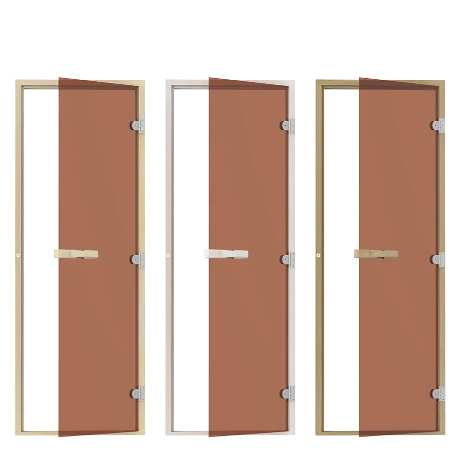Bronze Glass Reversible Sauna Door Standard