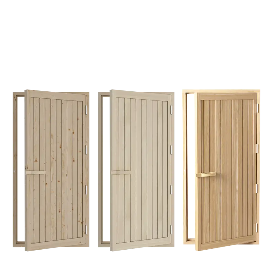 Wooden Reversible Sauna Door