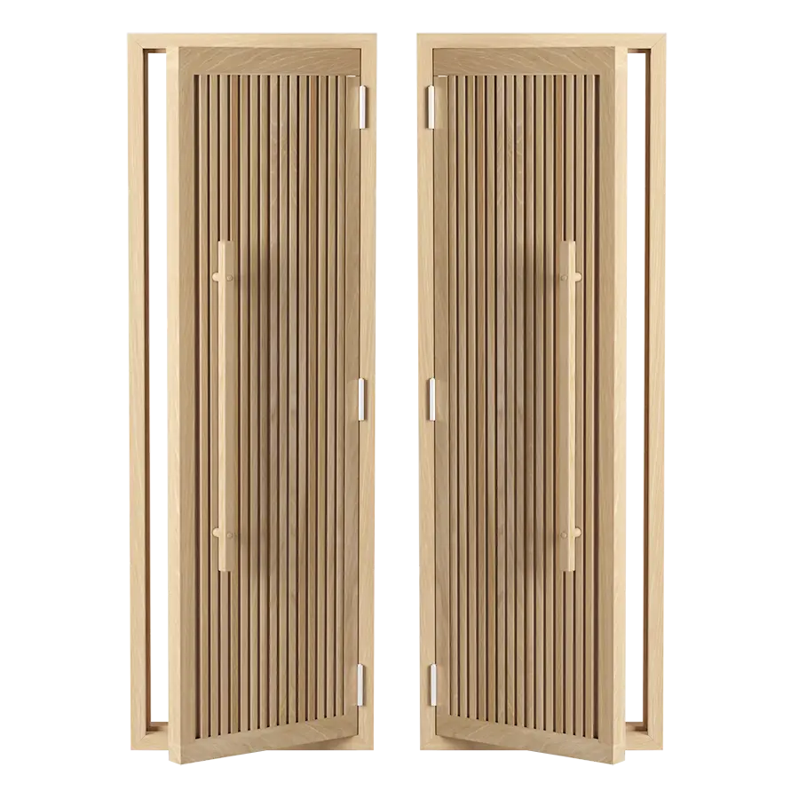 Wooden Stripe Sauna Door
