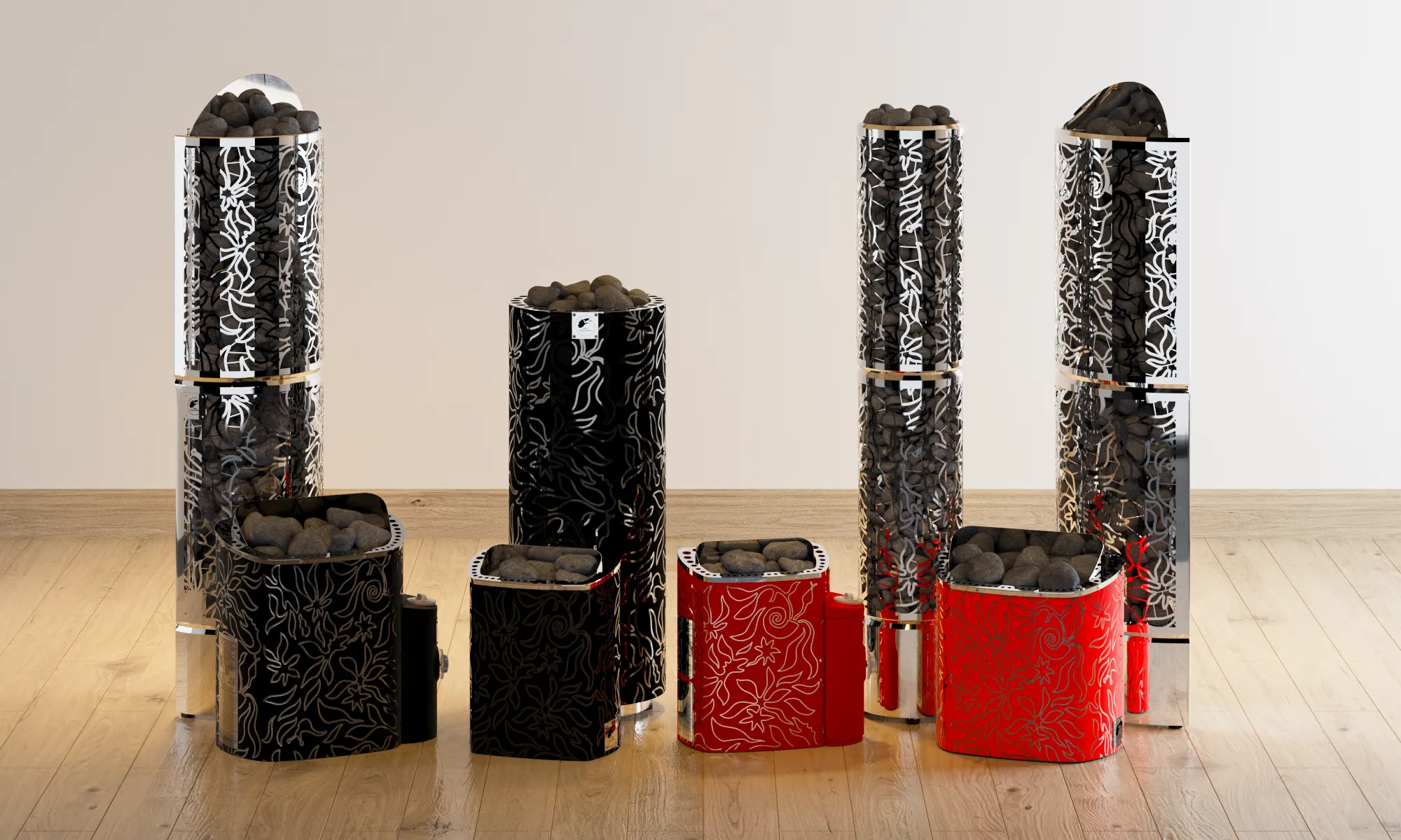 DRAGONFIRE SAWO Dragonfire Sauna Heater Series with artistic design by Stefan Lindfors