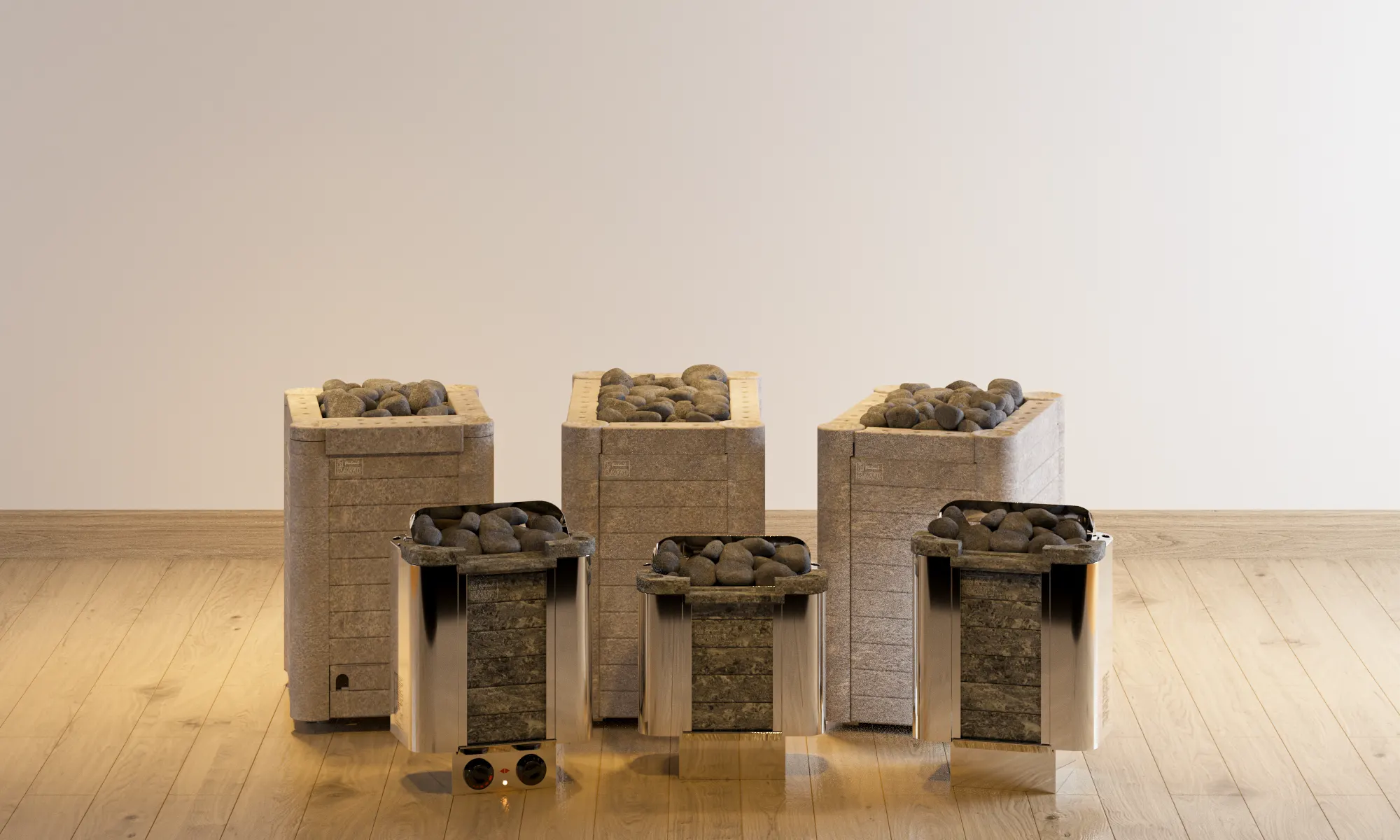 STONE SAWO Stone Sauna Heater Series with stainless steel and soapstone